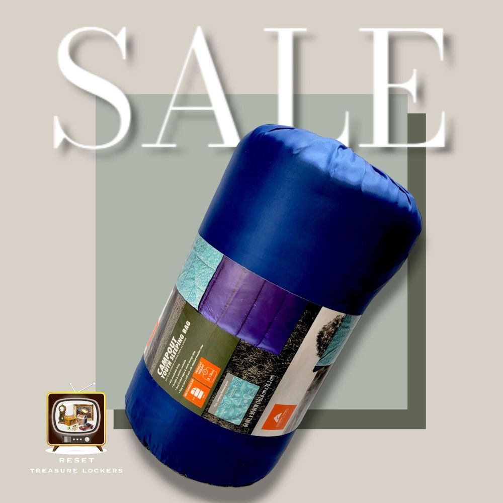 OZARK TRAIL YOUTH CAMP SLEEPING BAG - BLUE AND TEAL- WINTER IS HERE!